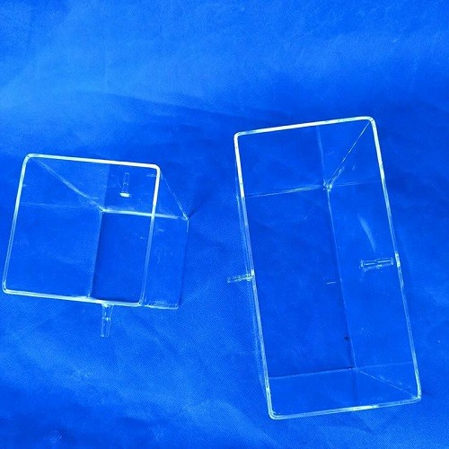 China factory customize High temperature resistance clear fused quartz box with lid