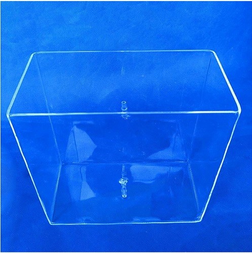 China factory customize High temperature resistance clear fused quartz box with lid