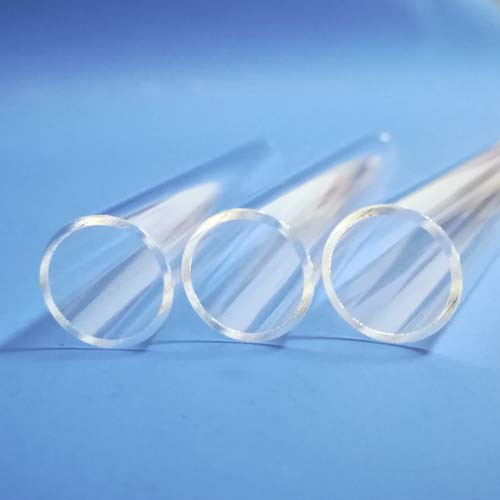 Polished Transparent Quartz Flow Tubes Used in Laser Cavity